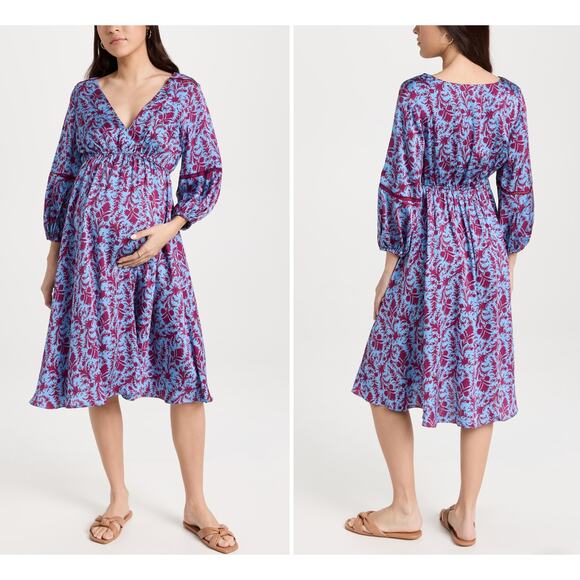 HATCH The Juliet Printed Dress in Magenta Floral Size 1/ Small - Picture 7 of 7